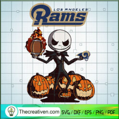 Los Angeles Rams Jack SVG, Jack Skellington SVG, Pumpkin Halloween SVG