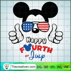 Mickey Happy 4th of July SVG, Mickey Mouse Head SVG, Disney Mickey SVG