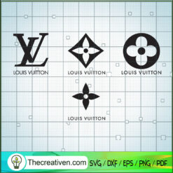 Louis Vuitton Logo Bundle SVG, Louis Vuitton SVG, Brand SVG