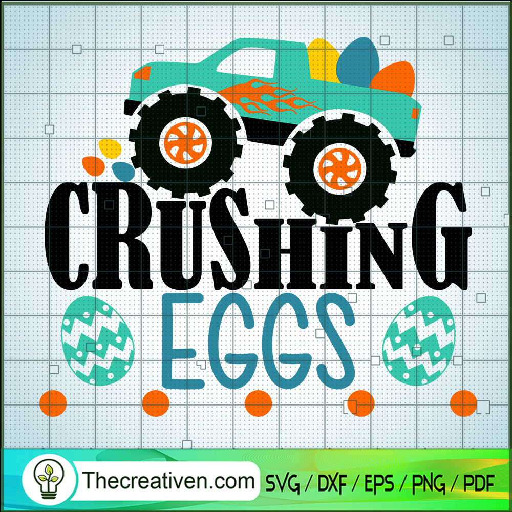 Crushing Eggs SVG, Easter SVG, Truck Race SVG 1 Crushing Eggs SVG, Easter SVG, Truck Race SVG