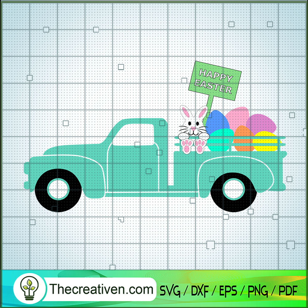 Happy Easter Truck SVG, Easter Truck SVG, Bunny SVG 1 Happy Easter Truck SVG, Easter Truck SVG, Bunny SVG