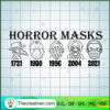 Horror Mask History SVG, Horror Characters SVG, Halloween Mask SVG