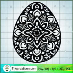 Pattern Floral Eggs SVG, Eggs SVG, Flower SVG