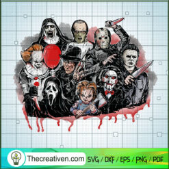 Nine Friends Horror Movies SVG Cut File for Cricut & Silhouette