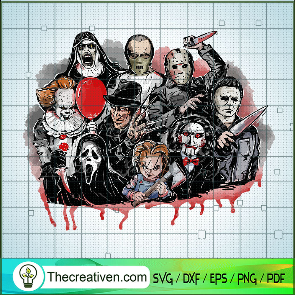 Nine Friends Horror Movies SVG Cut File for Cricut & Silhouette 1 Nine Friends Horror Movies SVG Cut File for Cricut & Silhouette