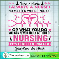 Once A Nurse Always A Nurse SVG Cut File for Cricut & Silhouette