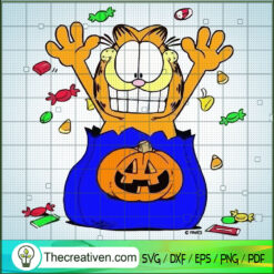 Cute Garfield Halloween SVG Cut File for Cricut & Silhouette