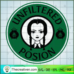 Unfiltered Posion SVG, Wednesday Addams SVG, Halloween Girl SVG