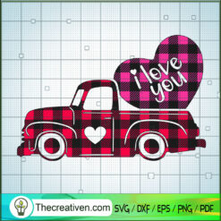 Valentines Truck SVG, Valentines Day SVG, Truck Heart SVG