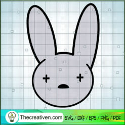 Bad Bunny Logo Head SVG, Bad Bunny SVG, Singer SVG