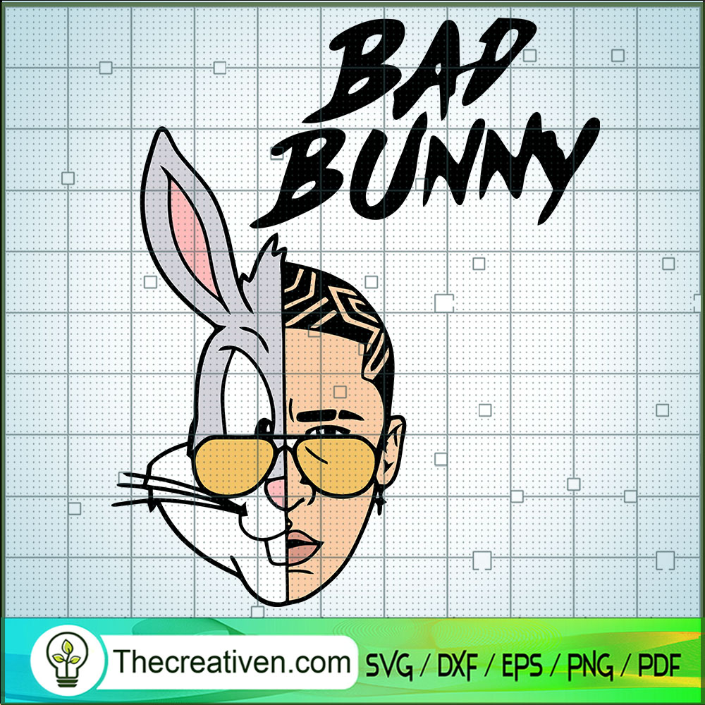 Bad Bunny Half Face SVG, Bad Bunny SVG, Bad Boy SVG 1 Bad Bunny Half Face SVG, Bad Bunny SVG, Bad Boy SVG