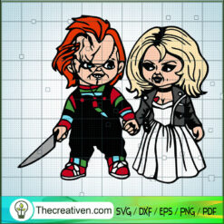 Horror Chucky And Bride SVG, Chucky Couple SVG, Horror Movie SVG
