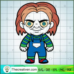 Scary Face Chucky SVG, Chucky Horror SVG, Horror Halloween SVG
