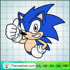 Sonic Funny Face SVG, Sonic Cartoon SVG, Sonic the Hedgehog SVG
