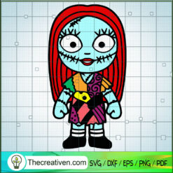Sally Chibi SVG, Sally Nightmare Before Christmas SVG, Sally Scary SVG