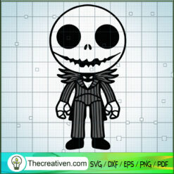 Jack Skellington Chibi SVG Cut File for Cricut & Silhouette