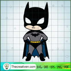 Cute Batman Chibi SVG, Batman SVG, DC Comics SVG