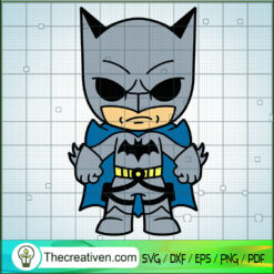 Batman Grey Chibi SVG, Batman SVG, DC Comics SVG
