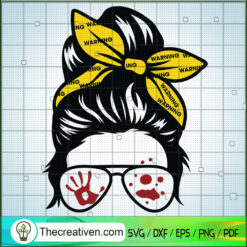 Messy Bun Warning SVG Cut File for Cricut & Silhouette