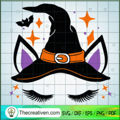 Witch Hat Unicorn SVG Cut File for Cricut & Silhouette