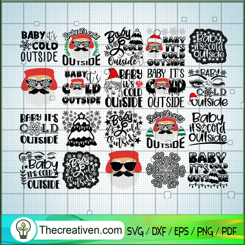 Baby It's Cold Outside Bundle SVG, Christmas SVG, Merry Xmas SVG 1 Baby It's Cold Outside Bundle SVG, Christmas SVG, Merry Xmas SVG