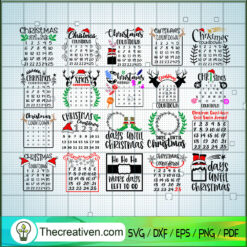 Christmas Coutdown Bundle SVG, Christmas SVG, Merry Xmas SVG