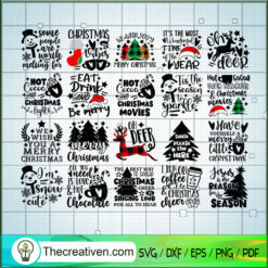 Xmas Bundle SVG, Christmas SVG, Merry Xmas SVG