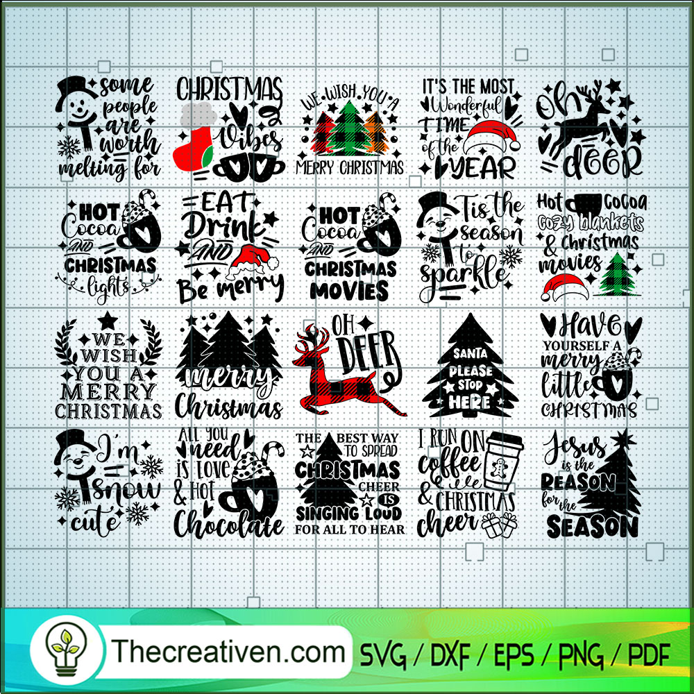Xmas Bundle SVG, Christmas SVG, Merry Xmas SVG 1 Xmas Bundle SVG, Christmas SVG, Merry Xmas SVG