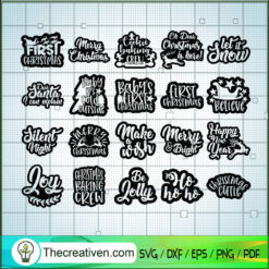 Christmas Bundle SVG, Christmas SVG, Merry Xmas SVG