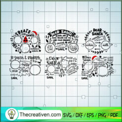 Dear Santa Tray Bundle SVG, Christmas SVG, Merry Xmas SVG