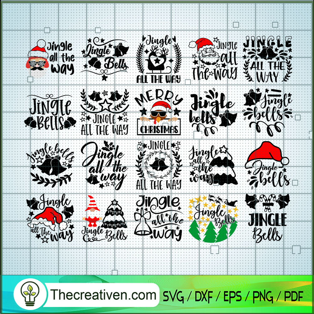 Jingle All The Way Bundle SVG, Christmas SVG, Merry Xmas SVG 1 Jingle All The Way Bundle SVG, Christmas SVG, Merry Xmas SVG