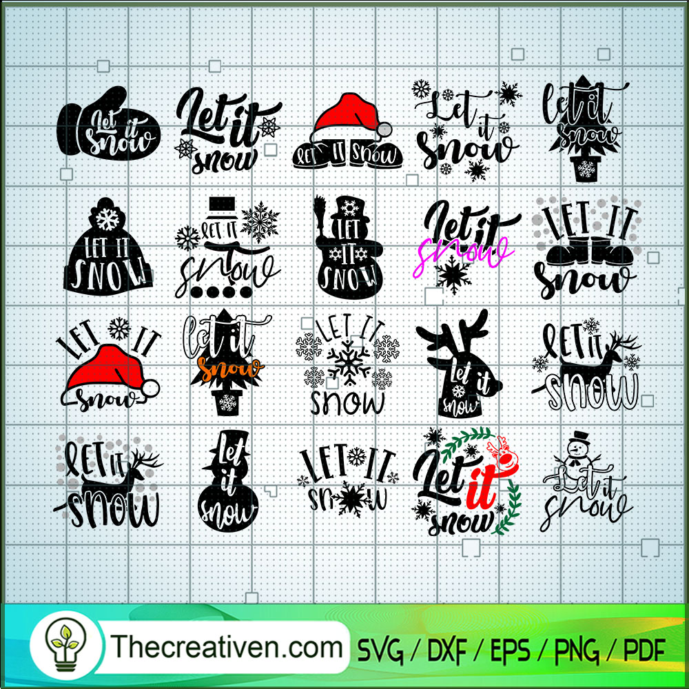 Christmas Let It Snow Bundle SVG, Christmas SVG, Merry Xmas SVG 1 Christmas Let It Snow Bundle SVG, Christmas SVG, Merry Xmas SVG