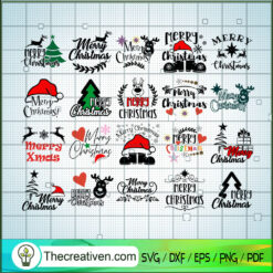 Merry Christmas Bundle SVG, Christmas SVG, Merry Xmas SVG
