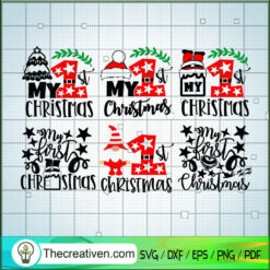 My First Christmas Part 2 Bundle SVG, Christmas SVG, Merry Xmas SVG