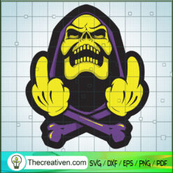Middle Finger Skull SVG Cut File for Cricut & Silhouette