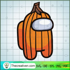 Among Us Pumpkin SVG, Pumpkin SVG, Among Us Gaming SVG