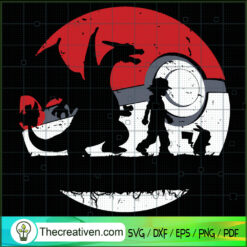 Satoshi Pikachu And Dragon SVG, Pikachu SVG, Pokemon SVG