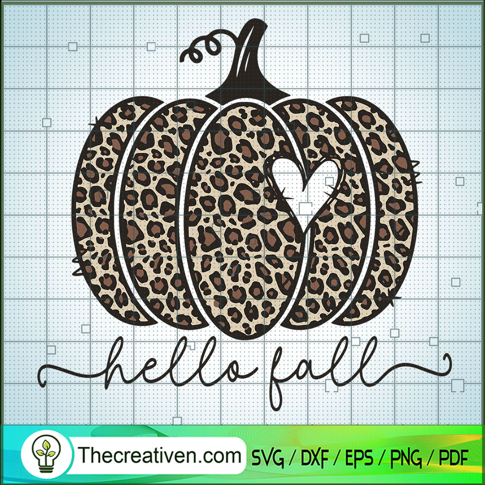 Hello Fall SVG, Pumpkin Fall SVG, Leopard Pumpkin SVG 1 Hello Fall SVG, Pumpkin Fall SVG, Leopard Pumpkin SVG