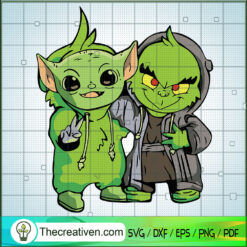 Stich And Baby Yoda Friend SVG, Stich SVG, Baby Yoda SVG