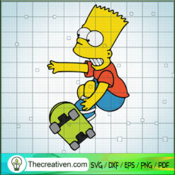 The Simpson Skateboard SVG, The Simpson SVG, Funny Cartoon SVG