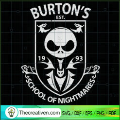 Burtons School Of Nightmares SVG Cut File for Cricut & Silhouette
