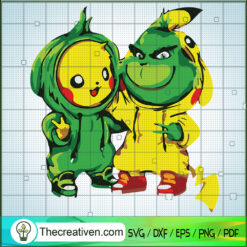 Stitch And Pikachu Friends SVG, Stitch SVG, Pikachu SVG