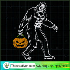 Bigfoot Have Pumpkin SVG, Bigfoot Halloween SVG, Funny Halloween SVG