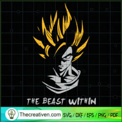 The Beast Within SVG, Son Goku Super Saiyan Level 2 SVG, Goku SVG
