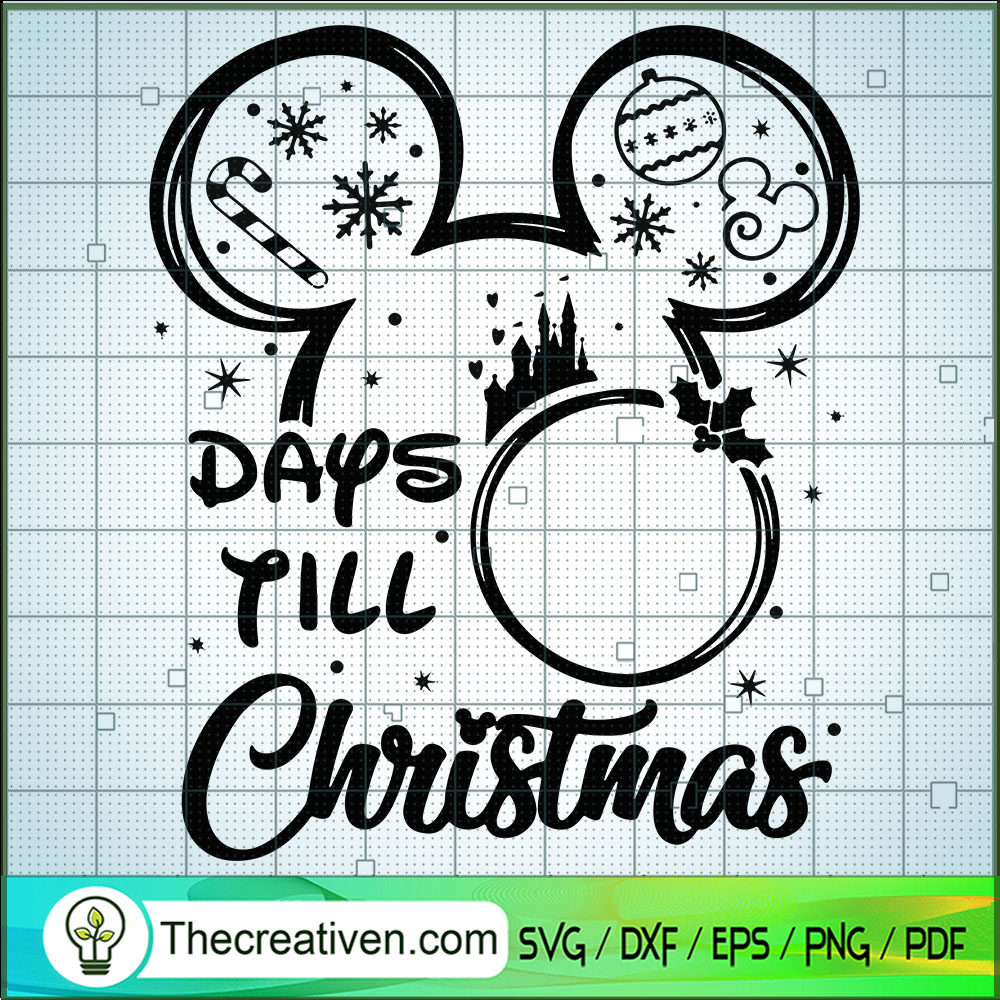 Days Till Christmas SVG, Disney Mickey SVG, Christmas Mickey Mouse SVG 1 Days Till Christmas SVG, Disney Mickey SVG, Christmas Mickey Mouse SVG