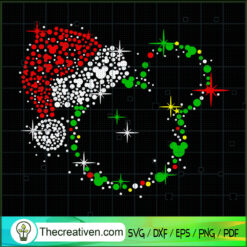 Mickey Head Christmas Hat SVG Cut File for Cricut & Silhouette