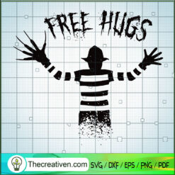 Free Hugs Freddy SVG, Freddy Krueger SVG, Horror Halloween SVG