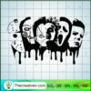 Horror Characters Half Face SVG Cut File for Cricut & Silhouette