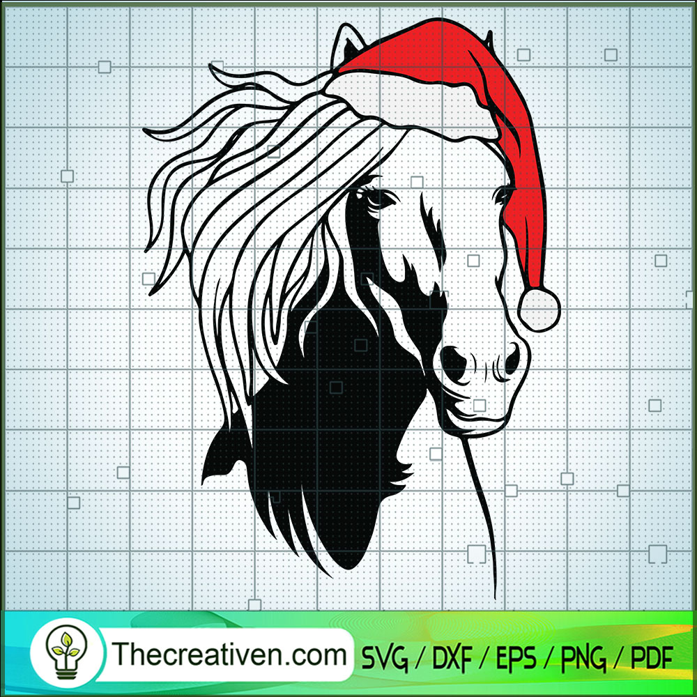 Horse Christmas Hat SVG, Santa Hat SVG, Christmas SVG 1 Horse Christmas Hat SVG, Santa Hat SVG, Christmas SVG