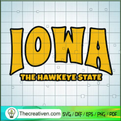 Iowa The Hawkeye State SVG, US State SVG, America SVG